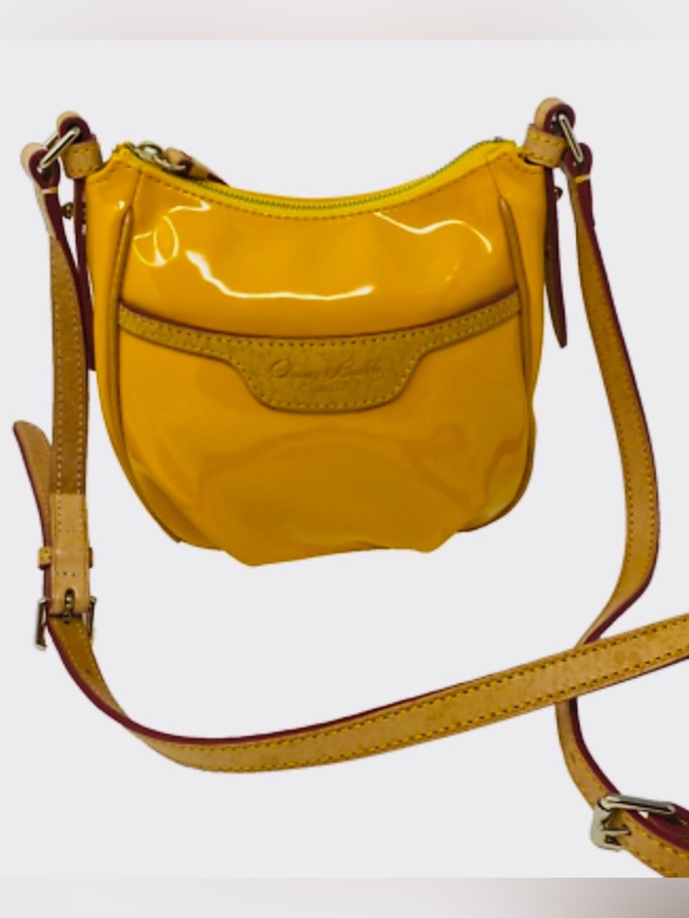 Dooney & Bourke Yellow Crossbody Patent Leather